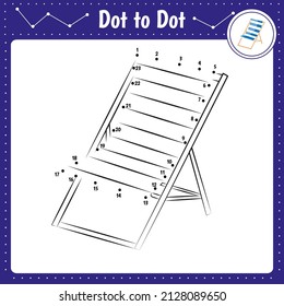 Connect the dots. Dot to dot educational game.  Vector Illustration.