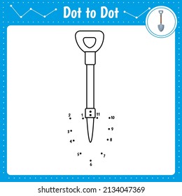 Connect the dots. Dot to dot educational game.  Vector Illustration.