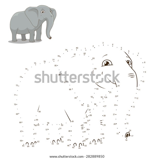 Connect Dots Draw Animal Educational Game Stock Vector (Royalty Free ...