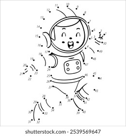 Connect the dots to draw an astronaut
