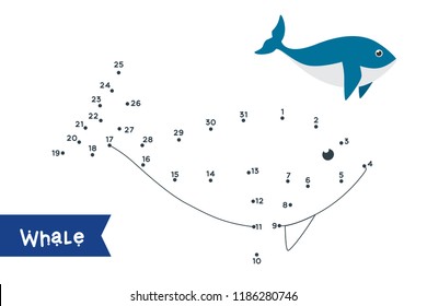 Connect the dots to draw and color it. Animal vector