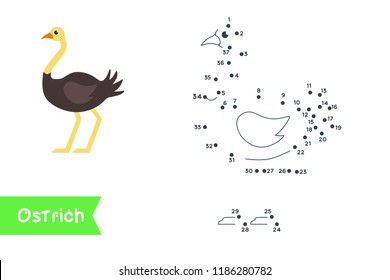 Connect the dots to draw and color it. Animal vector
