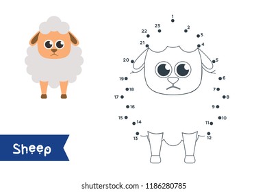 Connect the dots to draw and color it. Animal vector