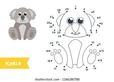 Connect the dots to draw and color it. Animal vector