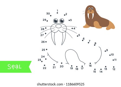 Connect the dots to draw and color it. Animal vector