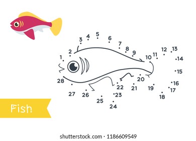 Connect the dots to draw and color it. Animal vector
