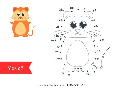 Connect the dots to draw and color it. Animal vector