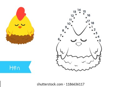 Connect the dots to draw and color it. Animal vector