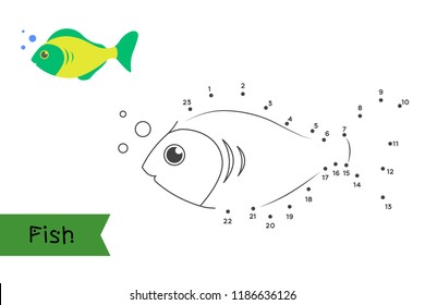Connect the dots to draw and color it. Animal vector
