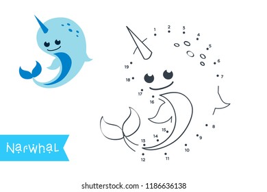 Connect the dots to draw and color it. Animal vector