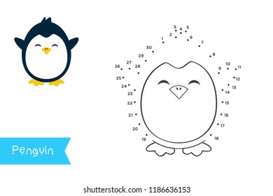 Connect the dots to draw and color it. Animal vector