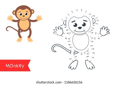 Connect the dots to draw and color it. Animal vector
