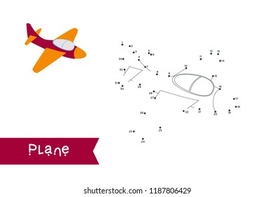 Connect the dots to draw and color it. Vehicle vector