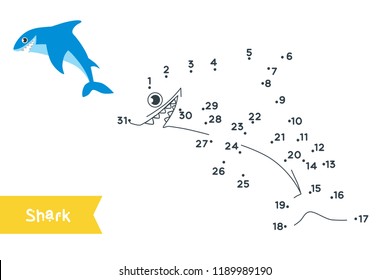 Connect the dots to draw and color it. Animal vector
