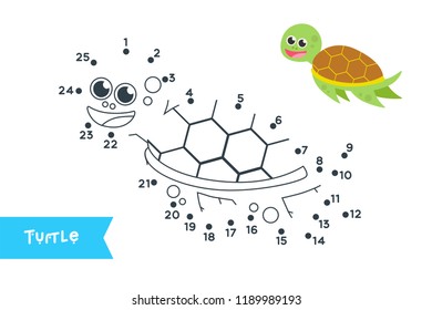 Connect the dots to draw and color it. Animal vector