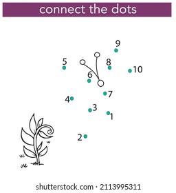 Connect the dots and draw. Educational Game for Kids. Vector Illustration with Cartoon Animal Characters