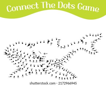 Connect Dots Draw Game Kids Puzzle Stock Vector (Royalty Free ...