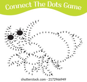 Connect Dots Draw Game Kids Puzzle Stock Vector (Royalty Free ...