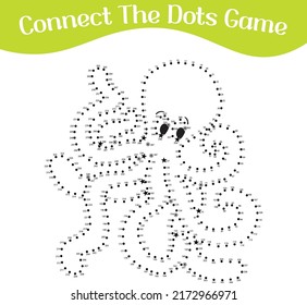 connect the dots, draw game, kids puzzle worksheet,