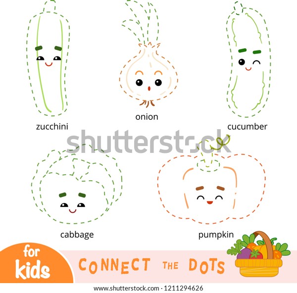 Connect Dots Education Game Children Set Stock Vector Royalty Free