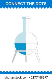 Connect the dots Florence Flask. Worksheet for kids