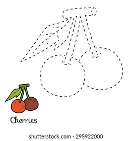 Connect the dots: fruits and vegetables (cherries)