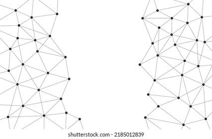 Connect dots and lines abstract network background template. Blockchain network linked global graphic vector.