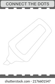 Connect the dots Marker. Worksheet for kids