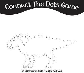 conectar los puntos Juego de números, punto de educación a juego de puntos para los niños
