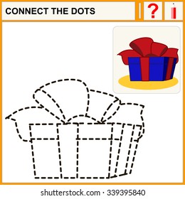 Connect the dots, preschool exercise task for kids, great gift