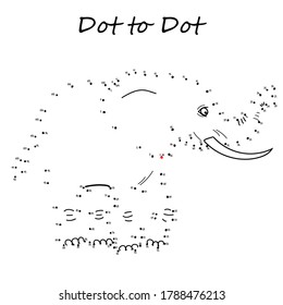 Connect the dots to reveal the elephant in this dot-to-dot challenge for kids. Printable worksheet.