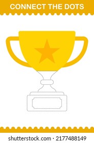 Conecte el Trofeo de puntos. Hoja de trabajo para niños