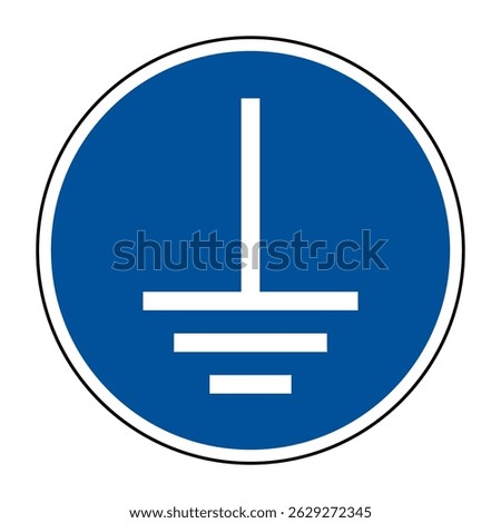Connect an Earth Terminal to the Ground Safety Sign – High Quality Vectorial Image