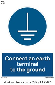 Connect an earth terminal signs symbols standard iso 7010