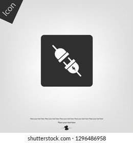 Connect electric plug icon