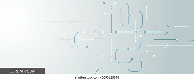 Connect futuristic abstract board. Vector innovation connect circles