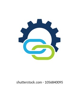 Connect Gear Logo Icon Design