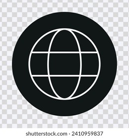 "Connect globally with our World Web Icon – a sleek representation of www and earth globe for impactful contact icons. Vector design."