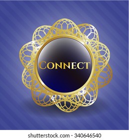 Connect gold badge or emblem