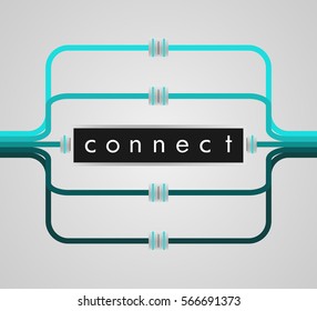 Connect / Graphic Element (version 5) | EPS10 Vector