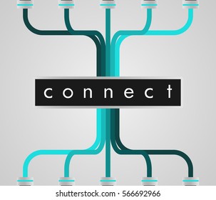 Connect / Graphic Element (version 7) | EPS10 Vector
