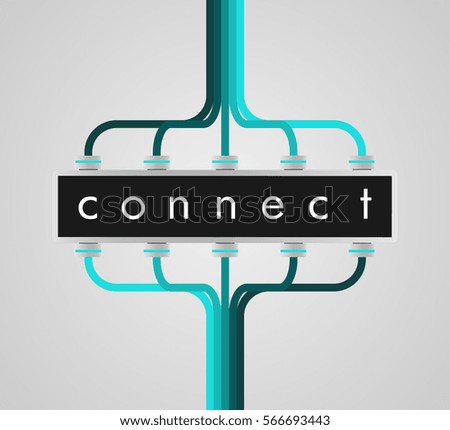 Connect / Graphic Element (version 8) | EPS10 Vector
