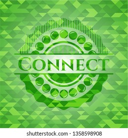 Connect green mosaic emblem