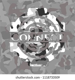 Connect grey camo emblem