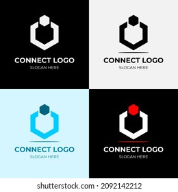 ilustración de diseño del vector del logotipo de conexión