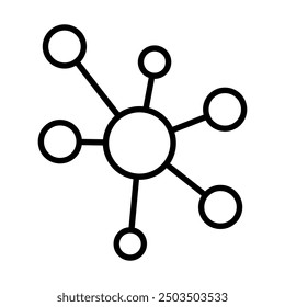 Connect Hub icon line vector illustration