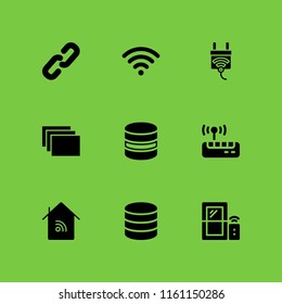 connect icon. 9 connect set with link, internet, plug and smart vector icons for web and mobile app