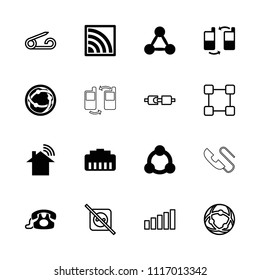 Connect icon. collection of 16 connect filled and outline icons such as network connection, wi-fi, connection, pin, no plug. editable connect icons for web and mobile.