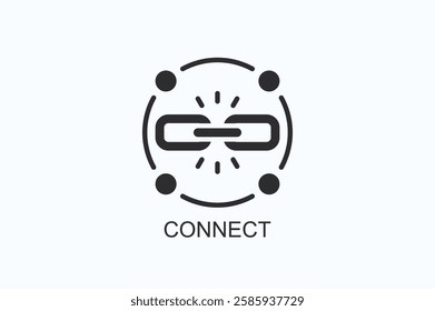 Connect Icon Or Logo Isolated Illustration