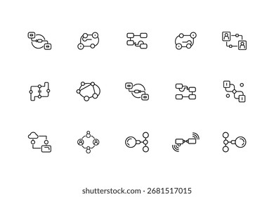Connect icon set, Networking icon set, Link icon set, Connection icon set